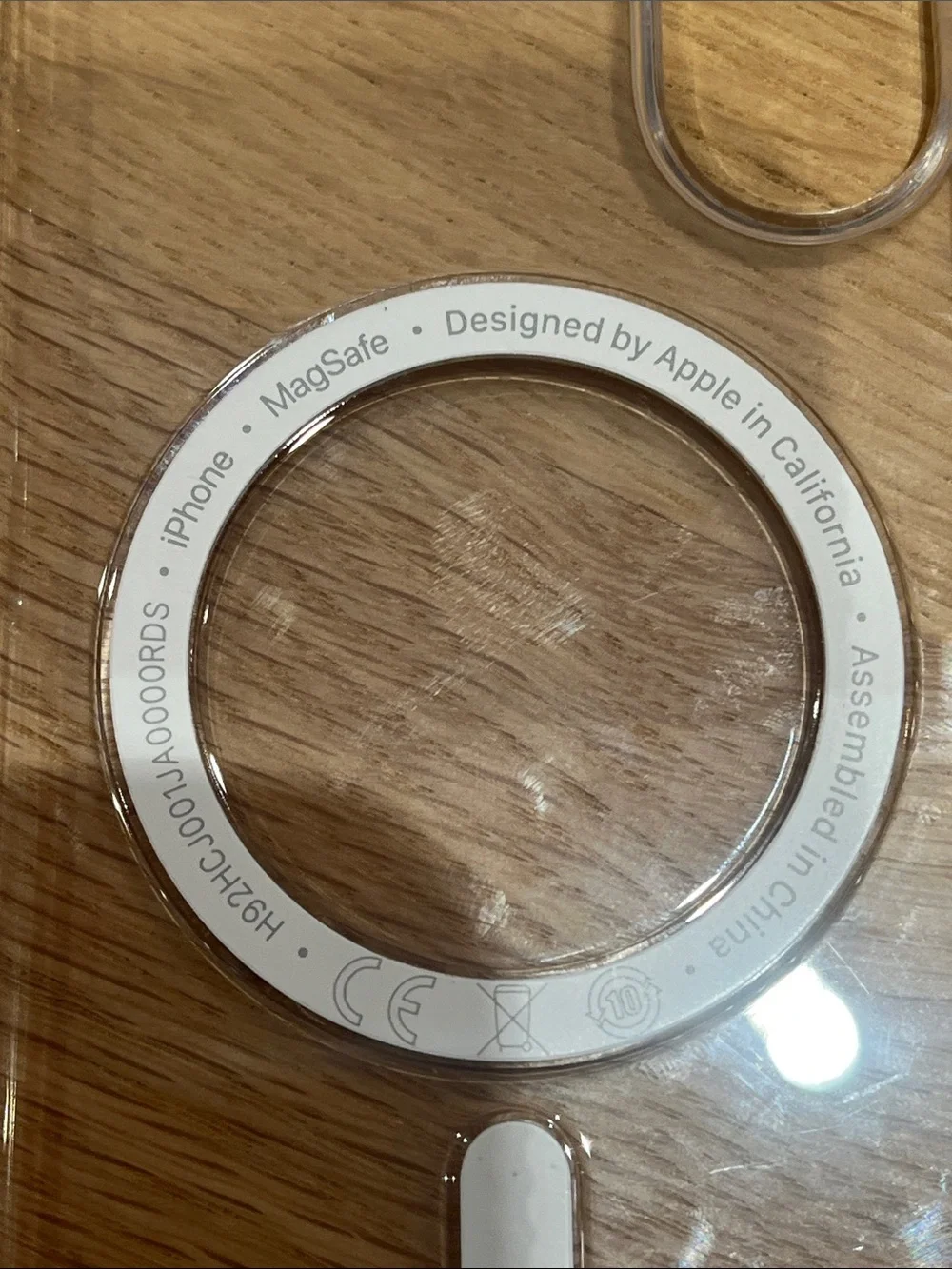 Apple Clear iPhone Case with White MagSafe Ring